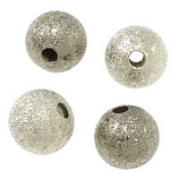 Messing Sternenstaub Perlen, rund, plattiert, Falten, keine, frei von Blei & Kadmium, 8mm, Bohrung:ca. 1.5mm, 1500PCs/Tasche, verkauft von Tasche