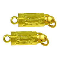 Brass Box Clasp Column gold color plated flower cut & single-strand nickel lead & cadmium free Approx 1.5mm 2mm Sold By Lot