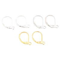 Iron Lever Back Earring Wires, plated, more colors for choice, lead & nickel free, 12x15x2mm, Hole:Approx 1mm, 1000PCs/Bag, Sold By Bag