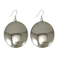 Stainless Steel Drop Earring, Flat Oval, original color, 41x55x17mm, 73mm, Sold By Pair