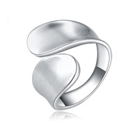 Zinc Alloy Cuff Finger Ring Donut platinum plated & brushed nickel lead & cadmium free Sold By PC