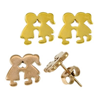Stainless Steel Stud Earrings Couple plated Sold By Lot