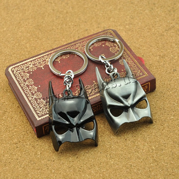 Zinc Alloy Key Chain with iron ring Bat Man Mask plated lead & cadmium free Approx 26mm Length Approx 3-3.5 Inch Sold By Bag