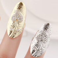 Zinc Alloy Heart plated with rhinestone nickel lead & cadmium free US Ring Sold By PC