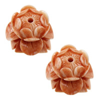 Buddha Beads Fluted Giant Lotus Seedpod Carved Buddhist jewelry Approx 2mm Sold By Lot