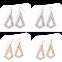 Iron Drop Earring plated stardust nickel lead & cadmium free 60mm Sold By Bag