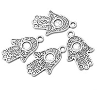 Tibetan Style Hamsa Pendants, antique silver color plated, Islamic jewelry, nickel, lead & cadmium free, 15x23mm, Hole:Approx 1.8mm, 300PCs/Bag, Sold By Bag