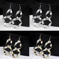 Iron Drop Earring, plated, stardust, more colors for choice, nickel, lead & cadmium free, 60mm, 3Pairs/Bag, Sold By Bag