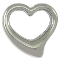Нержавеющая сталь Сердце Подвески, нержавеющая сталь, оригинальный цвет, 15x15x4.5mm, 100ПК/сумка, продается сумка