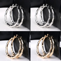 Iron Hoop Earring, plated, more colors for choice, nickel, lead & cadmium free, 50mm, 3Pairs/Bag, Sold By Bag