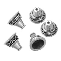 Zinc Alloy Bead Cap antique silver color plated nickel lead & cadmium free Approx 2.7mm Sold By Lot