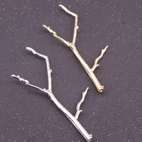 Hair Slide Zinc Alloy with iron clip Branch plated nickel lead & cadmium free 105mm Sold By Bag