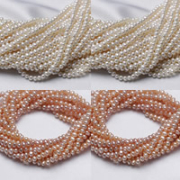 Cultured Potato Freshwater Pearl Beads, natural, more colors for choice, 3.5-4mm, Hole:Approx 0.8mm, Sold Per Approx 15 Inch Strand