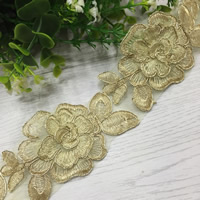 Lace Trim & Ribbon Polyester with Purl Flower yellow 65mm Sold By Lot