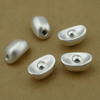 99 % Sterling Silber Beads, 99%, Barren, plattiert, keine, frei von Nickel, Blei & Kadmium, 7.50x9x14mm, Bohrung:ca. 2mm, 10PCs/Menge, verkauft von Menge