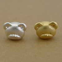 99% European Perlen, Bär, plattiert, keine, frei von Nickel, Blei & Kadmium, 13x10x10mm, Bohrung:ca. 4mm, 8PCs/Menge, verkauft von Menge