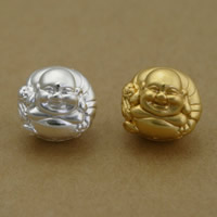 Buddhistische Perlen, 99%, Buddha, plattiert, keine, 12x13mm, Bohrung:ca. 2mm, 8PCs/Menge, verkauft von Menge
