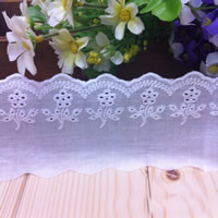 Lace Trim & Ribbon Cotton Flower white 65mm Sold By Lot