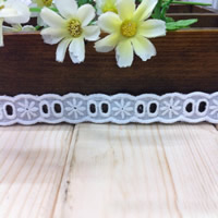Lace Trim & Ribbon Cotton Flower white 20mm Sold By Lot