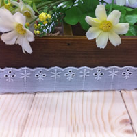 Lace Trim & Ribbon Cotton Flower white 22mm Sold By Lot