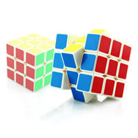 Magic Rubik Speed Puzzle Cubes Toys, Plastic, multi-colored, 56mm, Sold By PC