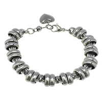 Stainless Steel Jewelry Bracelet, original color, 4x13x9mm, Length:Approx 8.5 Inch, 10Strands/Lot, Sold By Lot