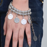 Zinc Alloy Bracelet with 11.5cm extender chain antique silver color plated nickel lead & cadmium free 185mm Length Approx 7 Inch Sold By Bag