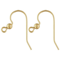 Gold Filled Earring Hook 14K gold-filled nickel lead & cadmium free 0.61mm Sold By Pair