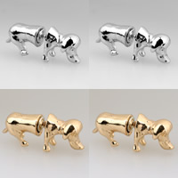 Zinc Alloy Split Earring stainless steel post pin Dog plated nickel lead & cadmium free Sold By Bag