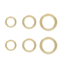 Gold-filled κλειστό δακτύλιο άλμα, Λουκουμάς, 14K επίχρυσο & διαφορετικό μέγεθος για την επιλογή, νικέλιο, μόλυβδο και κάδμιο ελεύθεροι, Sold Με PC