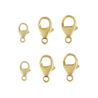 Oro-llenado mosquetón, 14K gold-filled & diverso tamaño para la opción, libre de níquel, plomo & cadmio, Vendido por UD