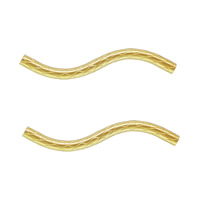 Gold Filled Curved Tube Beads 14K gold-filled nickel lead & cadmium free Approx 1.2mm Sold By PC