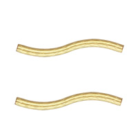 Gold Filled Curved Tube Beads 14K gold-filled nickel lead & cadmium free Approx 1.2mm Sold By PC
