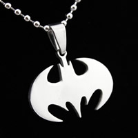Stainless Steel Animal Pendants, Bat, original color, 22x29mm, Hole:Approx 3-5mm, 3PCs/Bag, Sold By Bag