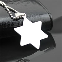 Stainless Steel Pendants, Hexagram, original color, 30mm, Hole:Approx 3-5mm, 3PCs/Bag, Sold By Bag