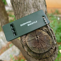 Plastic Survival Whistle, green, 70x27x7mm, 100PCs/Lot, Sold By Lot
