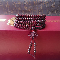 108 grânulos Mala, sândalo, jóias budista & 5-anéis de linha, roxo, 850mm, 108PCs/Strand, vendido para Aprox 33 inchaltura Strand