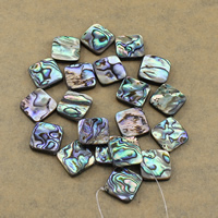Abalone Shell Beads, Rhombus, natural, 20x20x3-4mm,16mm, Hole:Approx 1mm, Length:Approx 15.5 Inch, 5Strands/Lot, Approx 20PCs/Strand, Sold By Lot
