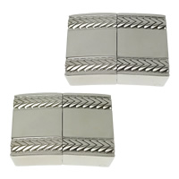 Stainless Steel Magnetic Clasp, Rectangle, original color, 27x20x6mm, Hole:Approx 18x4mm, 10PCs/Lot, Sold By Lot
