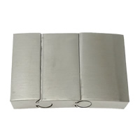 Stainless Steel Magnetic Clasp, Rectangle, original color, 43.50x30.50x7mm, Hole:Approx 28x4.5mm, 10PCs/Lot, Sold By Lot