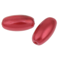 Acrylic, Oval, imitation pearl, red, 8x3.5mm, Hole:Approx 1mm, 2Bags/Lot, Approx 9000PCs/Bag, Sold By Lot