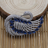Cubic Zirconia Micro Pave Brass Pendant Swan platinum plated micro pave cubic zirconia nickel lead & cadmium free Approx 3mm Sold By Lot