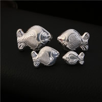 99% Sterling Silver Beads, Fish, different size for choice, 10PCs/Lot, Sold By Lot