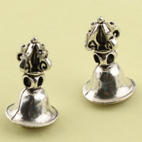 Buddha Beads, Thailand Sterling Silver, Vajra Bell, Buddhist jewelry, 19.80x12.40mm, Hole:Approx 1.5mm, 10PCs/Lot, Sold By Lot