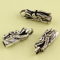 Thailand Sterling Silver Pendants, Dragon, 17.40x6.90x5mm, Hole:Approx 2.5mm, 10PCs/Lot, Sold By Lot