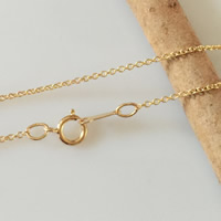 Медно-золото цепочка для ожерелья, 14K золото заполненные & различной длины для выбора & Овальный цепь, не содержит никель, свинец, 1.10mm, продается Strand