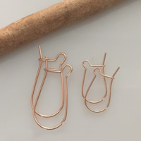 Gold Filled Kidney Earwires 14K rose gold-filled nickel lead & cadmium free Sold By Pair