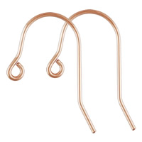 Gold Filled Earring Hook, 14K rose gold-filled, nickel, lead & cadmium free, 20x12mm, 0.76mm, Sold By Pair