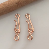 Gold Filled Hook and Eye Clasp, 14K rose gold-filled, nickel, lead & cadmium free, 14.25mm, 4.25x9mm, 0.1mm, Hole:Approx 0.55mm, Sold By PC