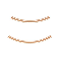 Gold Filled Curved Tube Beads 14K rose gold-filled nickel lead & cadmium free Approx 1.7mm Sold By PC